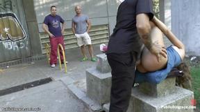 ”Hottie in light dress crawl in public”