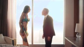 ”Tattooed babe Rocky Emerson is always ready for a hard meat”