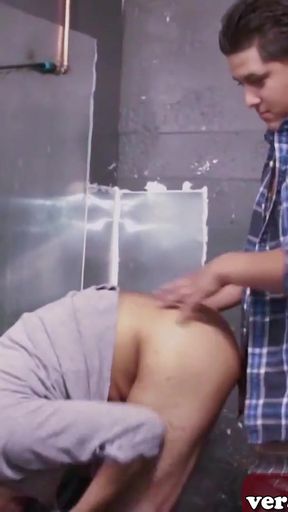 Unforgettable moment from "Gay ass fuck in a public toilet"