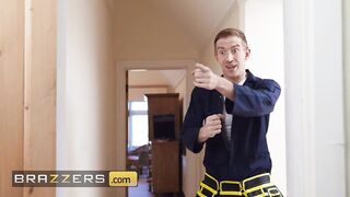 BRAZZERS - Sexy Blonde Maya Rose Gets Her Wet Holes Stuffed By Plumbers Danny D And Xander Corvus