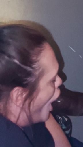 Emotional moment from &quot;Giving a thick black cock amazing head&quot;