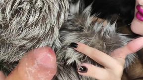 Man Found My Fur Coat and Cum on It