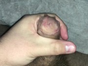 Fan Requested taped my cock and stroked it