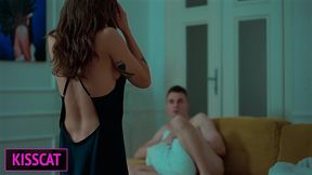 step mom brings step son to step sister catherine knight – how does he fuck us in shared bed?