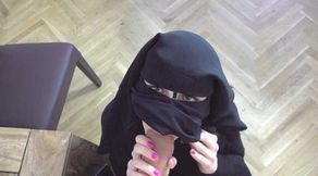 Poor muslim niqab girl