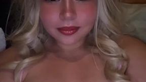 Egirl with big boobs shows off her TikTok dance moves while wearing a cute