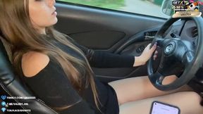Cumming Hard In Public Drive Thru With Lush Remote Controlled Vibrators(lovense)