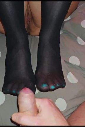 MILF Stepmom in Black Stockings Gave Her Pussy to Her Stepson