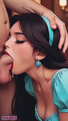 NEON DREAMS - PRINCESS JASMINE SUCKING &amp; FUCKING   Clip 1