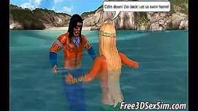 Blonde Mermaid Gets Wild Ride on Boat in Hot 3D Fantasy Porno
