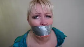 Victoria C Sponge Gag and Duct Tape Bound Torment