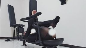 Glossy Black Silk Human Body Furniture Chair