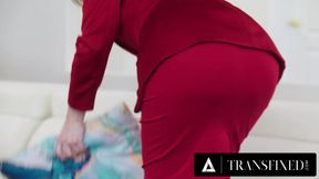 TRANSFIXED - Trans Real Estate Threesome With Little Puck And Jewelz Blu Ends In Hardcore Anal
