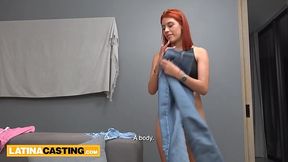 Scorching Colombian Redhead Teen Slobbers Deep In Lingerie Audition