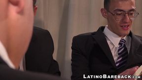 Group study with Sly and Glenn turns into breeding threeway with Jacon