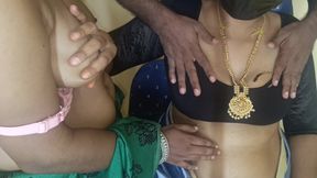 Office Staff with Sisters Shared Bed with Manager