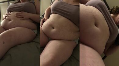 BIG WET BURPS AND BELLY PLAY FROM DIGESTING BBW BELLY!
