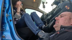 Licking Boots in the Car