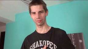 Peter Orteze oozing confidence while jacking off hard