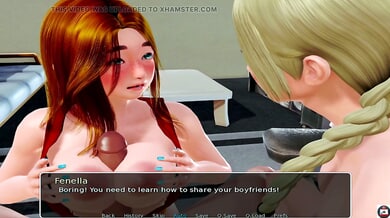 Fennella the cartoon blonde stars in a wild animated gang bang at So Valley School