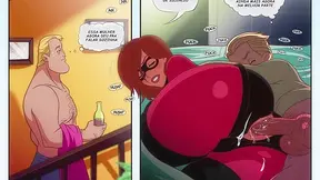 Sizzling Milf Fuels Steamy Tryst in Incredibles-Themed Hentai Fantasy