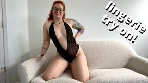 sheer, strappy, and crotchless lingerie try on