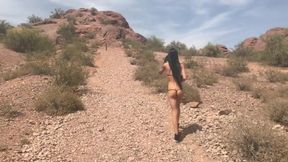 Kimber Veils gets naked in public at arizona park