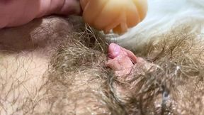 Huge erected clitoris fucking vagina deep inside big orgasm