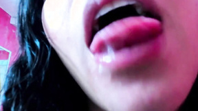 ErikaHill hot brunette sucking ebony dildo