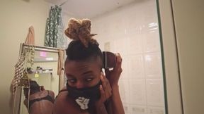 Ebony Goddess shaving my own head solo