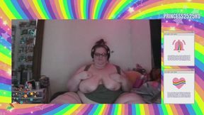 Princess lotions up her big juicy melons