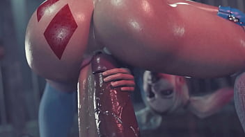 Harley Quinn&#039_s cunt stretched like a bucket | Joker won&#039_t be happy - 3D Animation