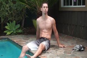 Jake Drains By The Pool