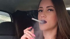 Hotbox Car Close Up Smoking 3 Cigarettes