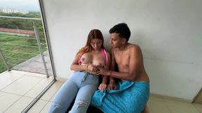 When the Upstairs Neighbor Knocked on My Door to Ask for a Favor I Couldn't Refuse. HOMEMADE-AMATEUR-18 YEARS OLD.