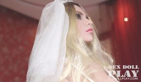 I fuck and femdom my hot sultry sex doll bride who dressing sexy lingerie