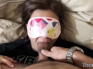 POV screws a golden-haired in the mouth and fucks her doggystyle