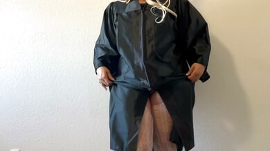 Curvy grad Penelope Plush celebrates with passionate roleplay in lace stockings