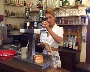 Petite French Waitress Pounded in Gang Bang Show