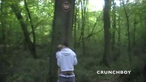 Fucked in exhibit wood by the French pornstar Brice Farmer