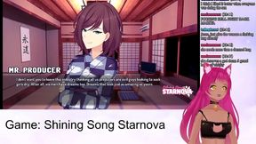 Lewd VTuber Neko Enjoying Intense Anime Sex Scenes from Shining Song Starnova