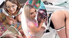 Exxxtra petite - tiny stunner knows how to treat Big Cock despite her lack of height