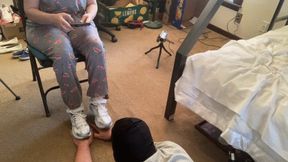 Avia Hand Trample, Shoe and Sock Worship
