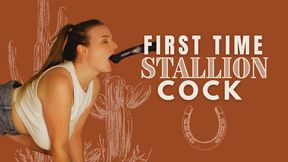 First Time Stallion Cock - Darcy James - Tending To My Horny Steed, Taking A Huge Load In My Mouth & Pussy - POV, Extreme, Roleplay, Bad Dragon, Big Dildo, Stallion