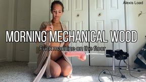 MILF Takes Fuck Machine Early Morning Landing Strip Pussy Close Up