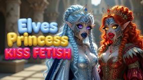 306. Beautiful Elves princess kissing, Ai animation