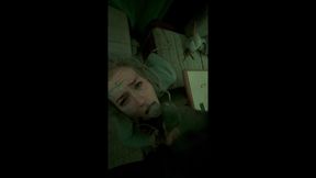 Blindfolded Tattooed Tease In The Small Dark Space Balls Deep Throat, Anal, Facial Reward