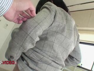 Older Kiyoe Majima Pleasures Her Shaggy Cunt with a Sex toy