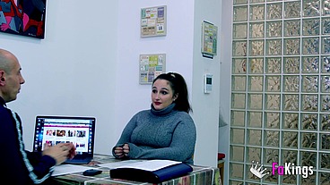 Chrystal is embarrassed at first... But ends up enjoying a GREAT SEX CASTING!