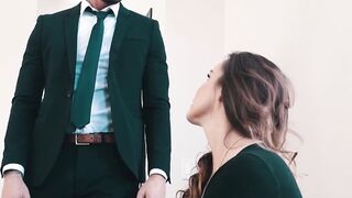 Valentine's Day Surprise For Horny Jocks - Sexy Brunette Teen Fucks Her Boyfriend